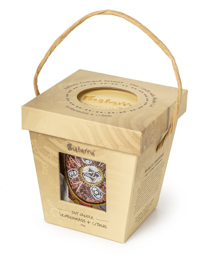 Bulurru Aboriginal Soy Candle Women's Corroboree Lemon Grass & Citrus - fair-dinkum-gifts