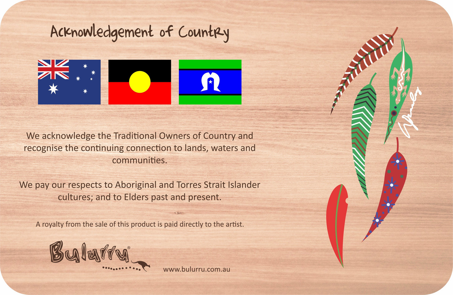Acknowledgement of Country - 287mm x 187mm - Fair Dinkum Gifts