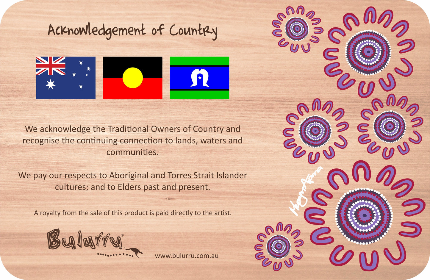 Acknowledgement of Country - 287mm x 187mm - Fair Dinkum Gifts