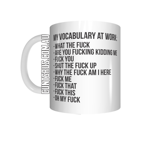 Office Vocabulary Coffee Mug CRU07-92-12181