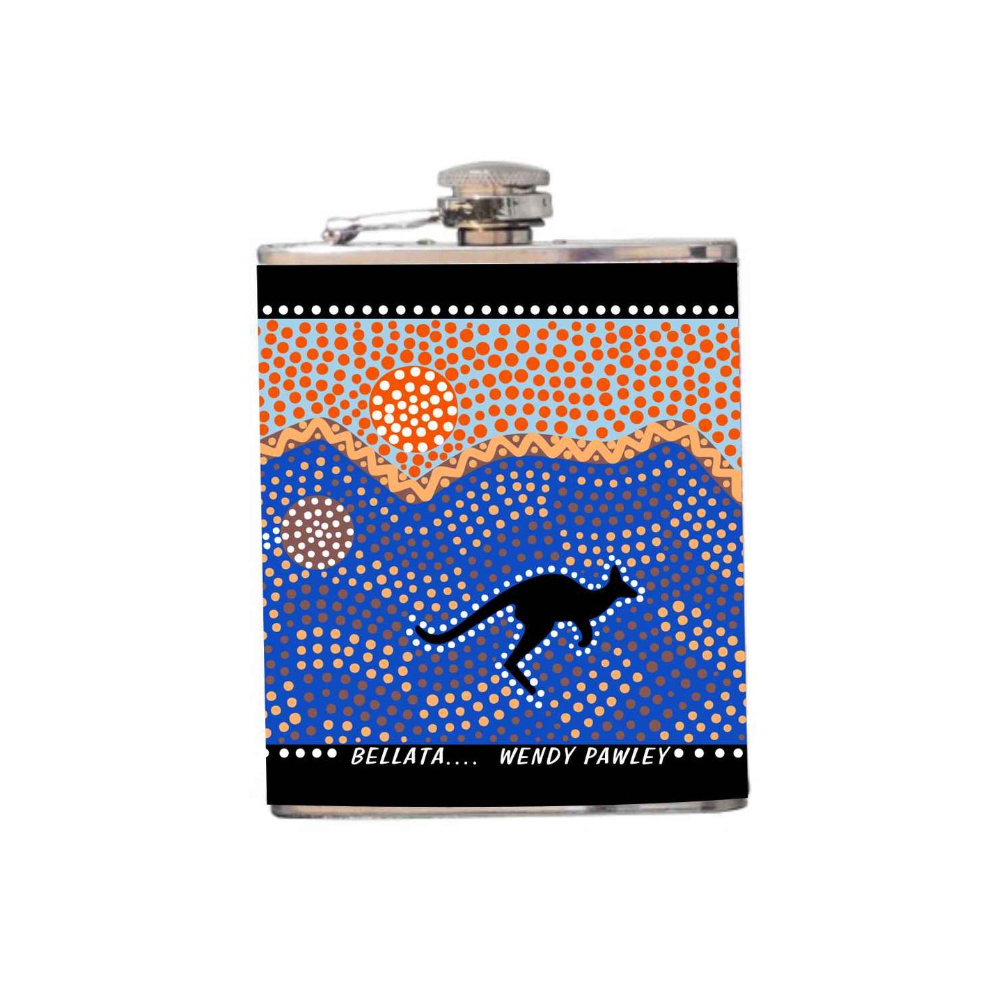 Aboriginal Design Hip Flask 180ml