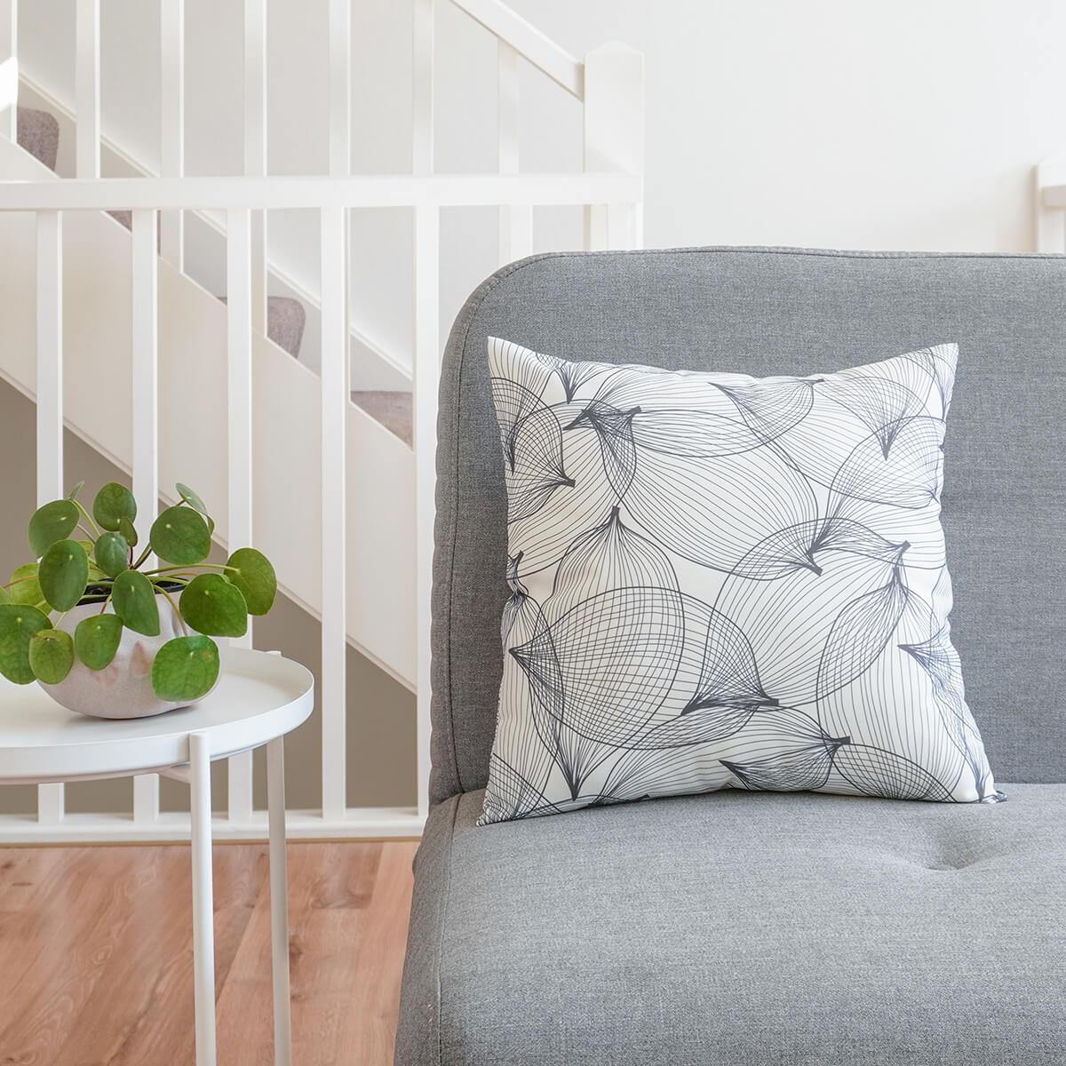 Waste2Wear® Cushion Cover Leaf Pattern - Red Earth Market