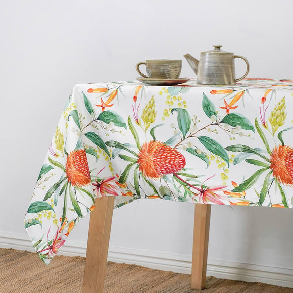 Waste2Wear Tablecloth Australian Native Flora - Red Earth Market