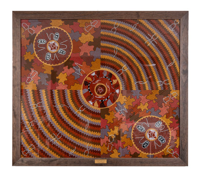 Bulurru Aboriginal Art Canvas Print Unstretched - Women's Corroboree By Nancy Campbell Napanangka