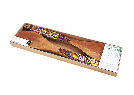 Wooden Spoon Set - Alison Munti Riley (Yellow/Red)