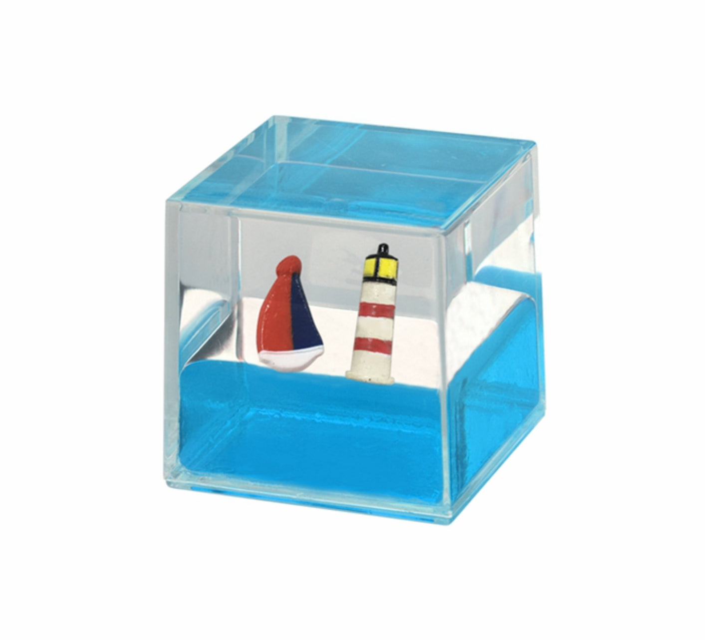 Oily Water Cubes Aussie Gifts Souvenirs Paperweights Coloured Liquid with Floaters - fair-dinkum-gifts