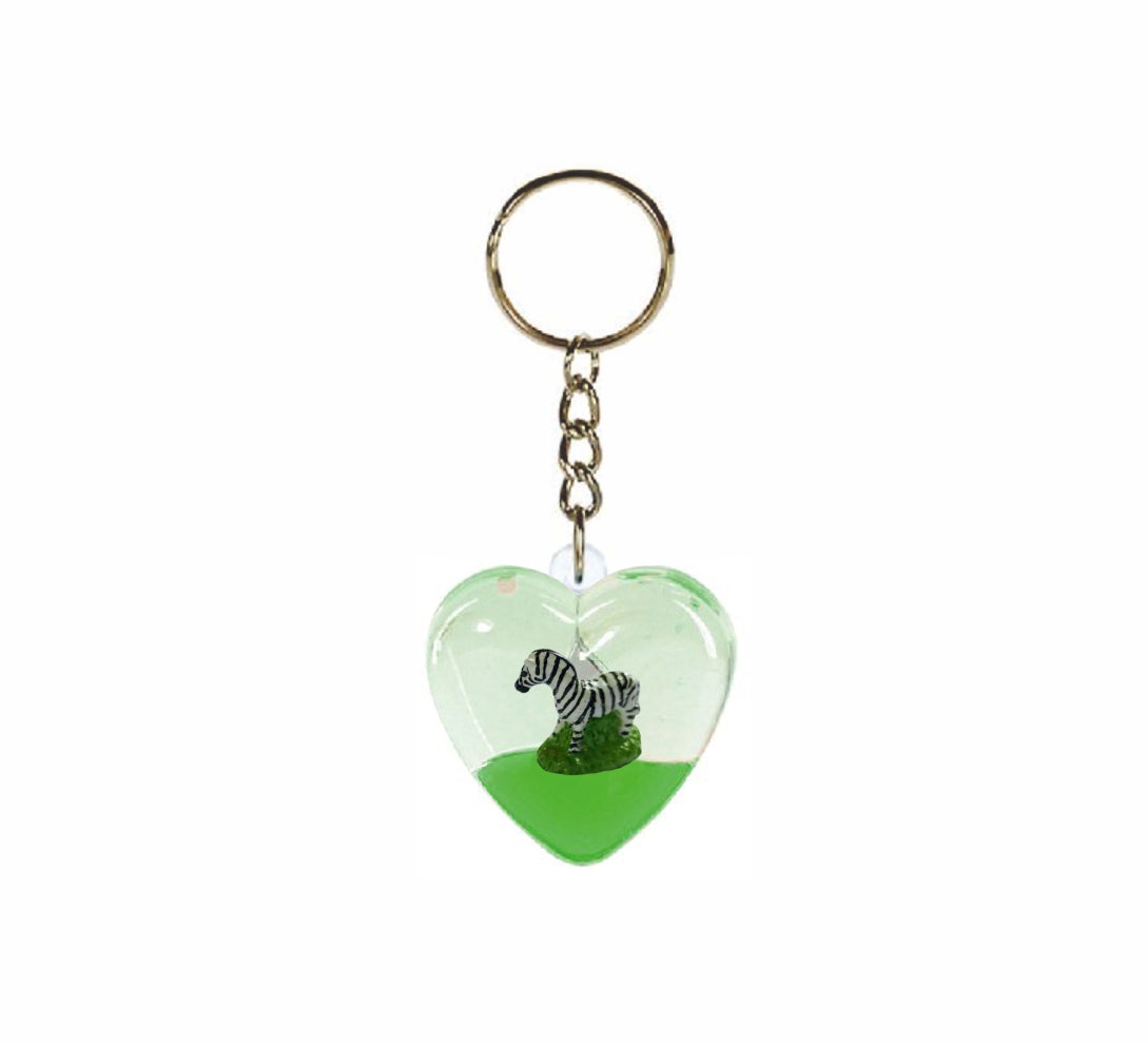 Oily Heart Key Rings Aussie Gifts Souvenirs Coloured Liquid with Floaters Love Heart Keyrings - fair-dinkum-gifts