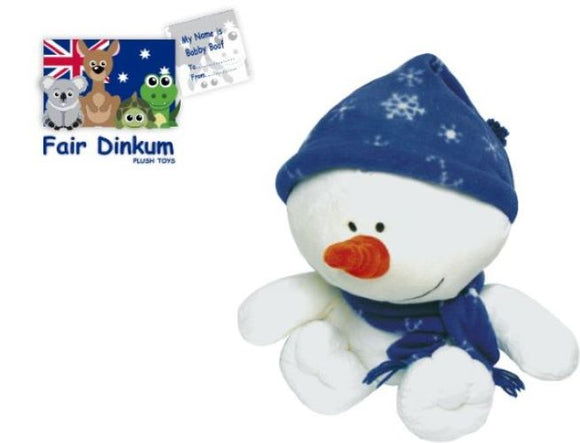 Bobby Boof Snowman Plush Toy 40cm With Scarf