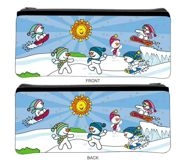 Small Neoprene Pencil Case Stationery or Make Up Bag Australian Travel Case Aussie Design - fair-dinkum-gifts