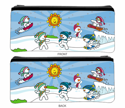 Small Neoprene Pencil Case Stationery or Make Up Bag Australian Travel Case Aussie Design - fair-dinkum-gifts