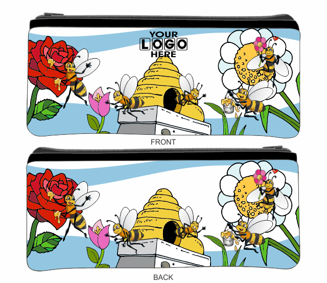 Small Neoprene Pencil Case Stationery or Make Up Bag Australian Travel Case Aussie Design - fair-dinkum-gifts