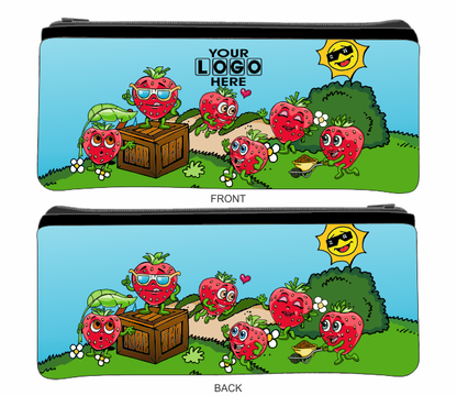 Small Neoprene Pencil Case Stationery or Make Up Bag Australian Travel Case Aussie Design - fair-dinkum-gifts