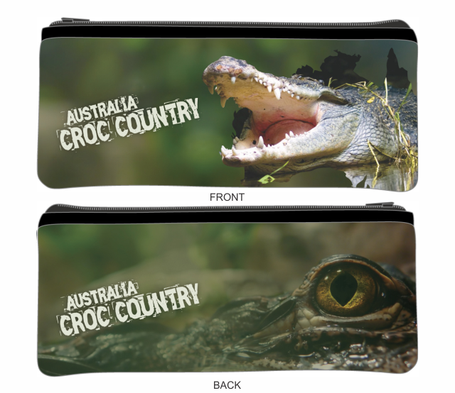 Small Neoprene Pencil Case Stationery or Make Up Bag Australian Travel Case Aussie Design - fair-dinkum-gifts