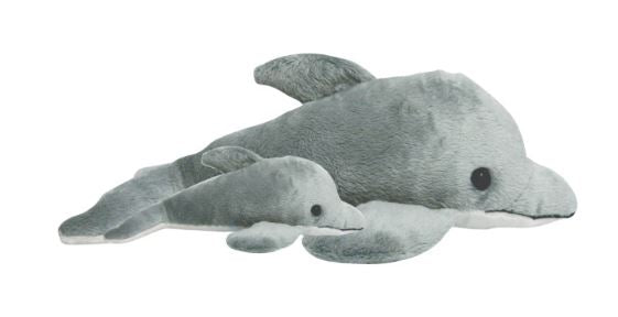 *CLEARANCE* Diane Dolphin and Baby Dolphin Calf Plush Toy Australia - 32cm - fair-dinkum-gifts