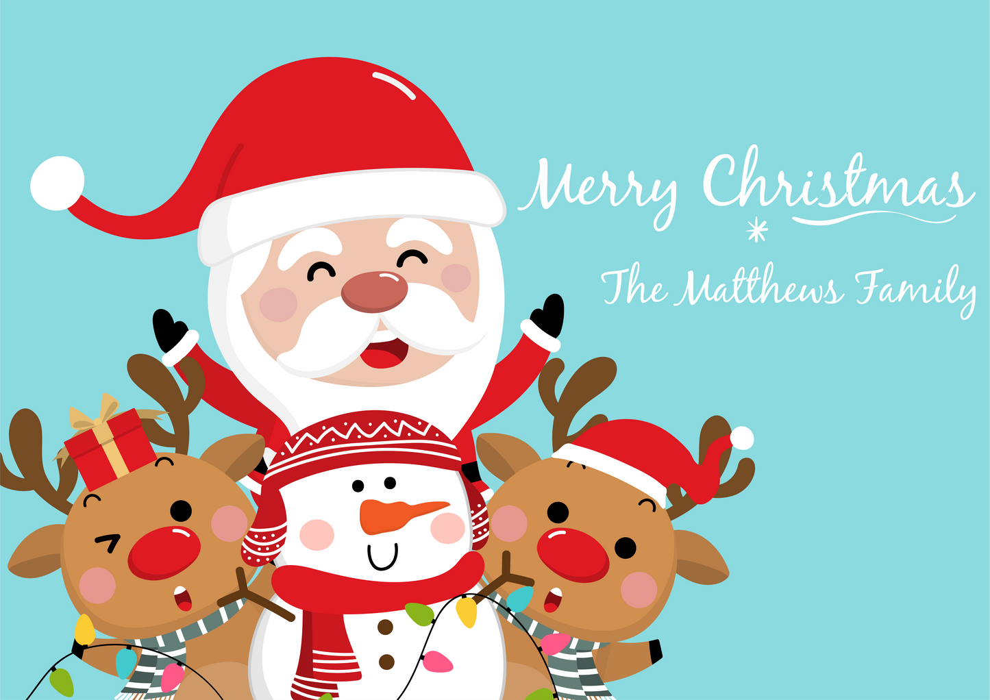 Personalised Family Christmas Placemat FDG26-22-24002 - fair-dinkum-gifts