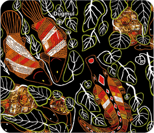Mousemat Pad Neoprene Graham Kenyon Designs Aboriginal Indigenous Art - fair-dinkum-gifts