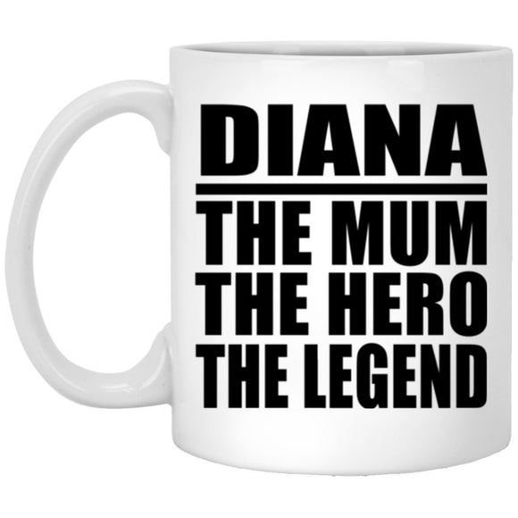 PERSONALISED Any Name Mum Hero Legend Coffee Mug Mothers Day Mum GIFT Pink and White - fair-dinkum-gifts