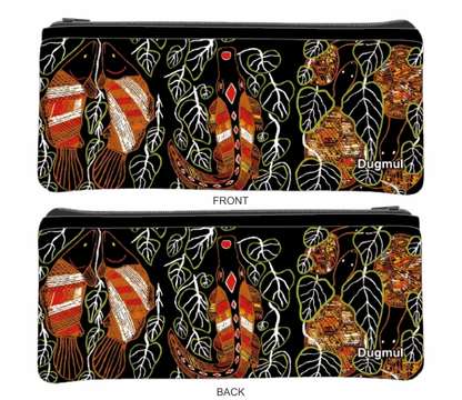 Small Neoprene Pencil Case Stationery or Make Up Bag Australian Travel Case Aussie Design - fair-dinkum-gifts