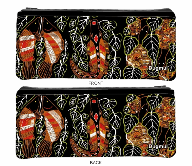 Large Neoprene Pencil Case Stationery or Make Up Bag Australian Travel Case Aussie Design - fair-dinkum-gifts