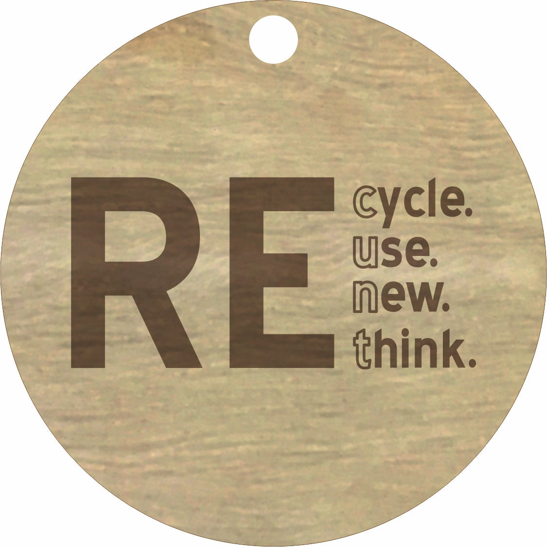 Recycle Wooden Keyring Buddy With Chain