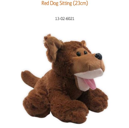 Red Dog Sitting Plush Toy Puppy Australia - 23cm - fair-dinkum-gifts