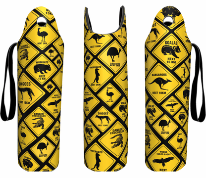 Wine Bottle Cooler Holder Large Range of Styles Colours Aussie Designs Aboriginal Indigenous - fair-dinkum-gifts