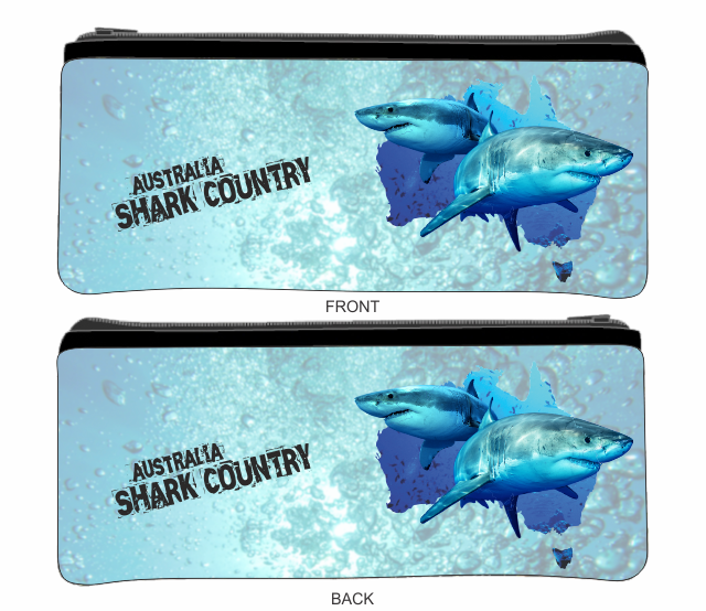 Small Neoprene Pencil Case Stationery or Make Up Bag Australian Travel Case Aussie Design - fair-dinkum-gifts